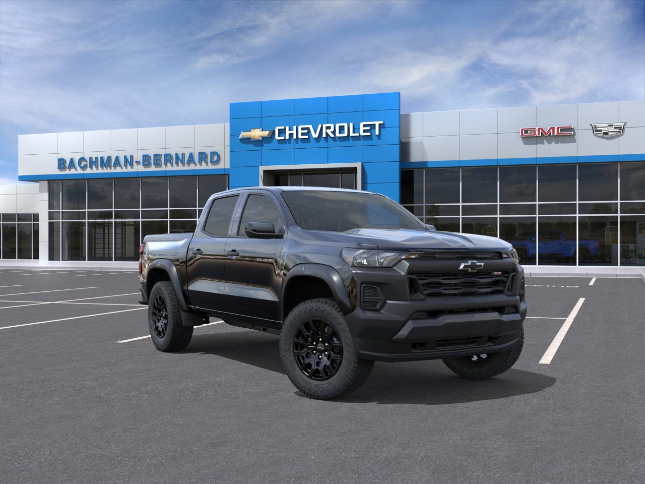 2026 Chevrolet Colorado Trail Boss in Black — front three-quarter view