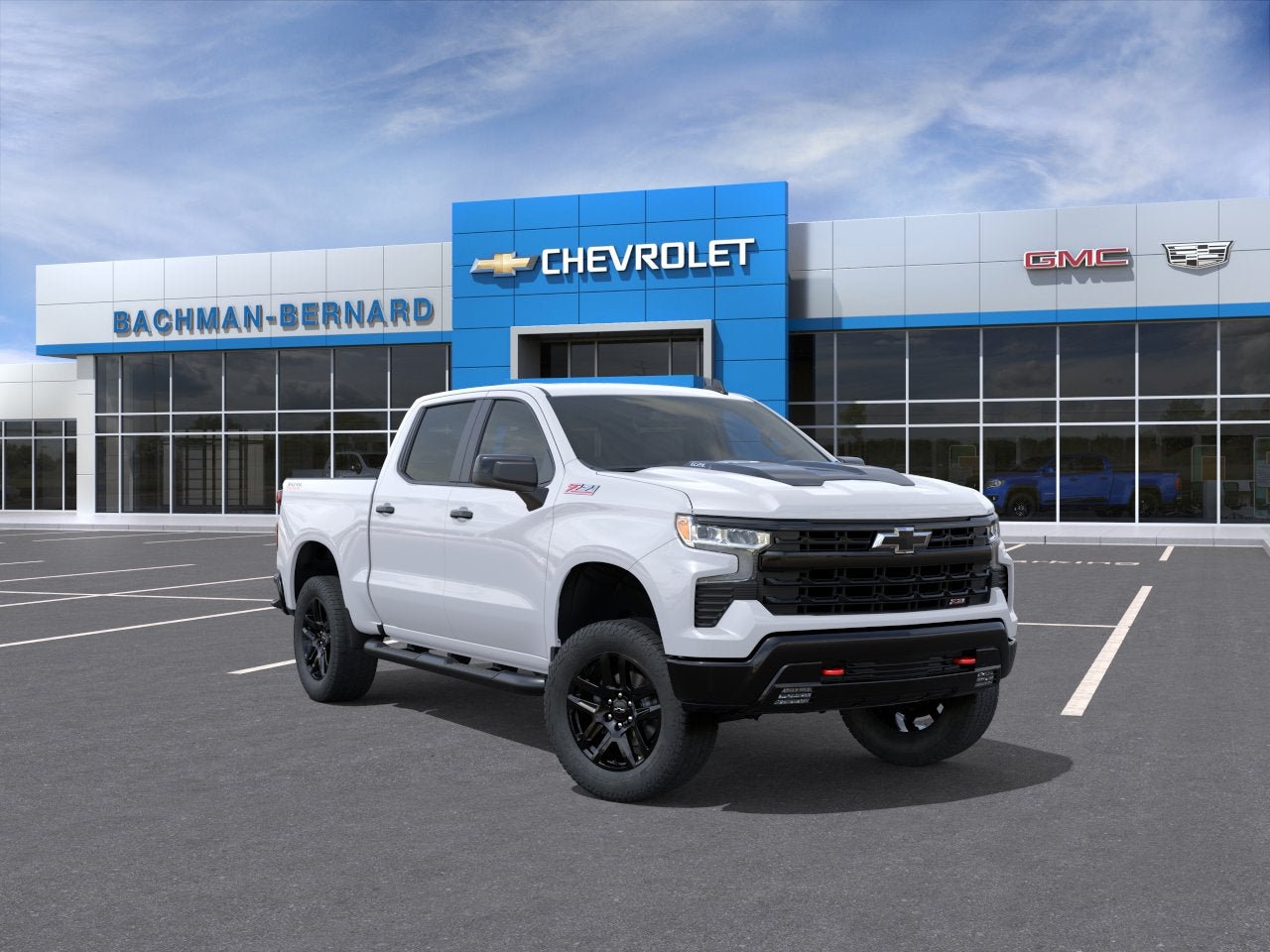 2026 Chevrolet Silverado 1500 LT Trail Boss in Summit White — front three-quarter view