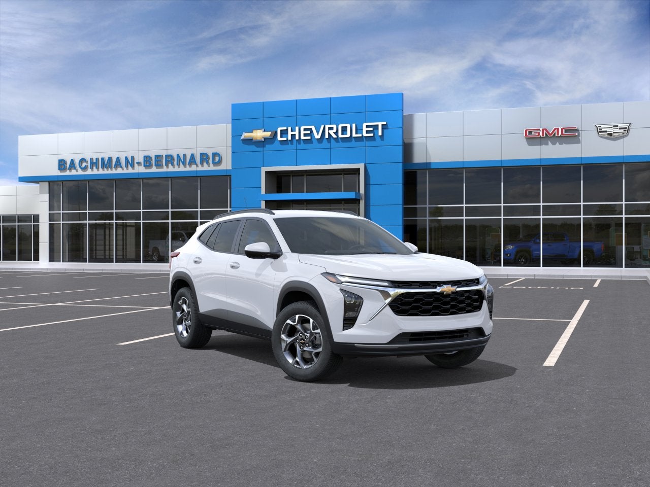 2026 Chevrolet Trax LT in Summit White — front three-quarter view